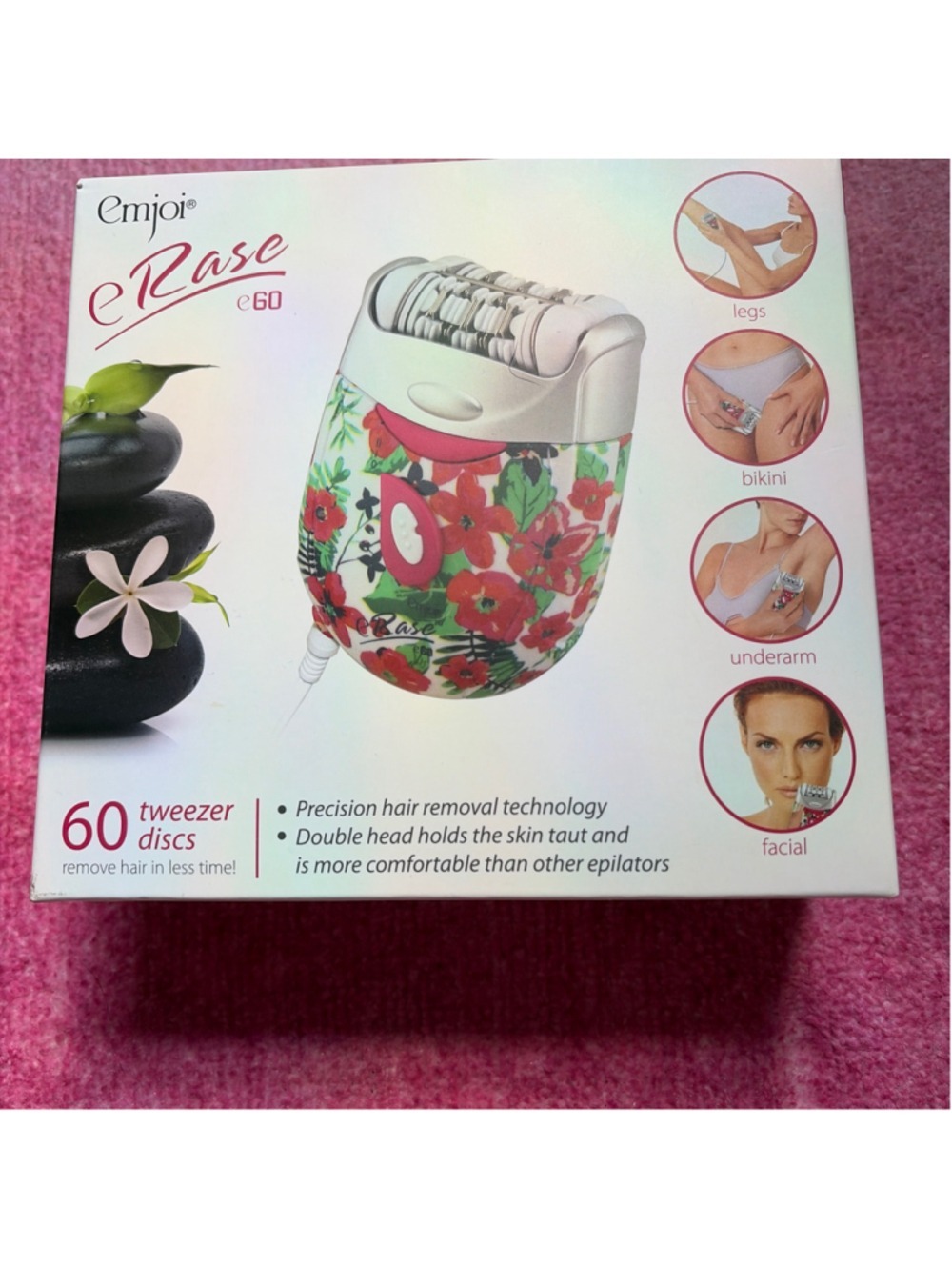 Emjoi eRase e60 Epilator White Floral One Size